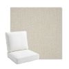 Picture of Odette Alabaster | Bullnose Back Deep Seating Outdoor Cushions - Sunbrella© Fabric