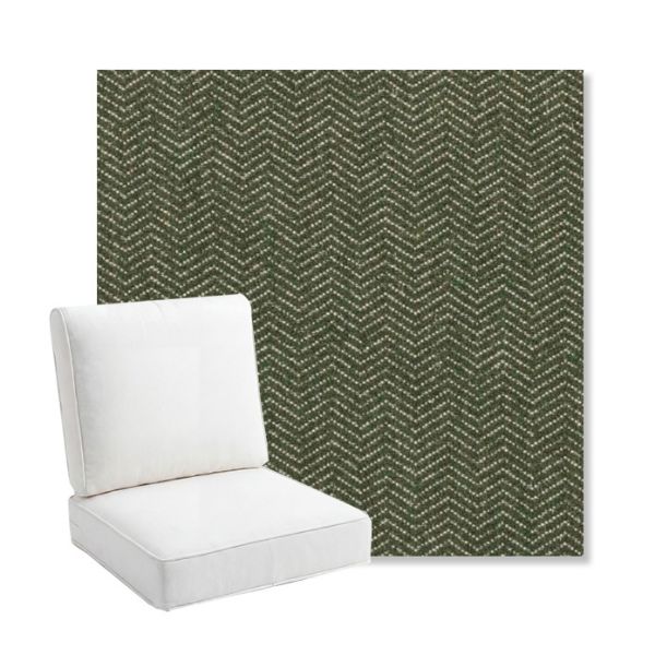 Picture of Odette Fern | Bullnose Back Deep Seating Outdoor Cushions - Sunbrella© Fabric