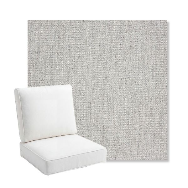 Picture of Pashmina Fog | Bullnose Back Deep Seating Outdoor Cushions - Sunbrella© Fabric