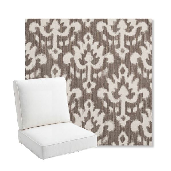 Picture of Patra Mushroom | Bullnose Back Deep Seating Outdoor Cushions - Sunbrella© Fabric