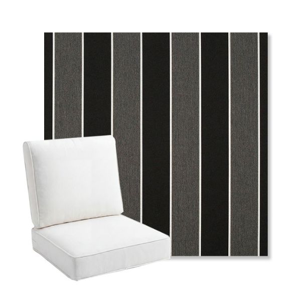 Picture of Peyton Granite | Bullnose Back Deep Seating Outdoor Cushions - Sunbrella© Fabric