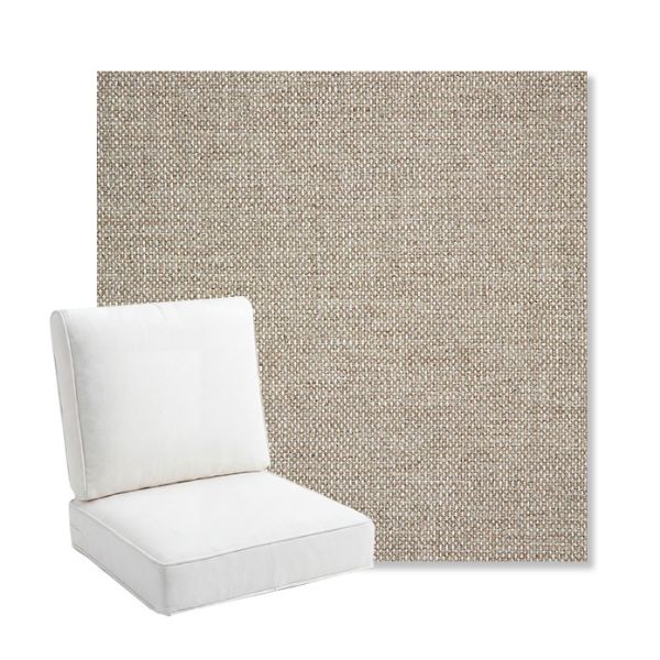 Picture of Piazza Burlap | Bullnose Back Deep Seating Outdoor Cushions - Sunbrella© Fabric