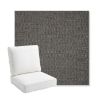 Picture of Piazza Graphite | Bullnose Back Deep Seating Outdoor Cushions - Sunbrella© Fabric