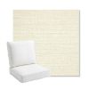 Picture of Piazza Parchment | Bullnose Back Deep Seating Outdoor Cushions - Sunbrella© Fabric