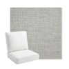 Picture of Piazza Pebble | Bullnose Back Deep Seating Outdoor Cushions - Sunbrella© Fabric