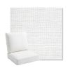 Picture of Piazza White | Bullnose Back Deep Seating Outdoor Cushions - Sunbrella© Fabric