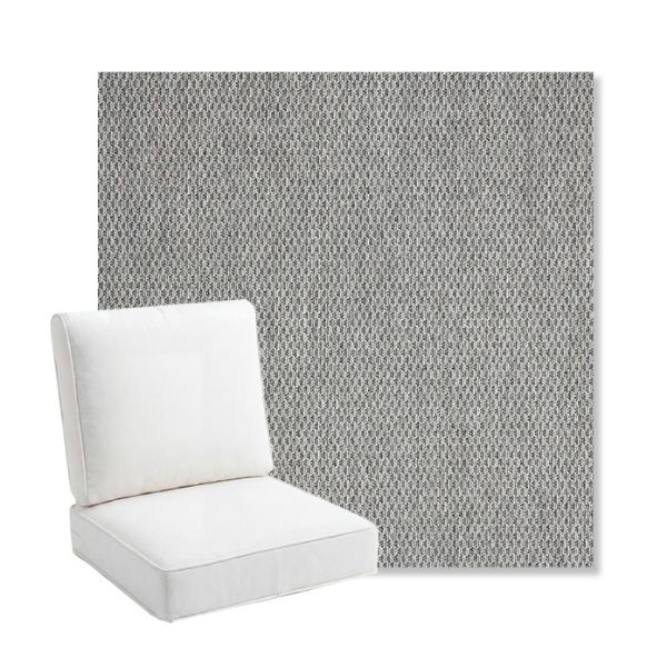 Picture of Pique Ash | Bullnose Back Deep Seating Outdoor Cushions - Sunbrella© Fabric