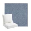 Picture of Pique Denim | Bullnose Back Deep Seating Outdoor Cushions - Sunbrella© Fabric