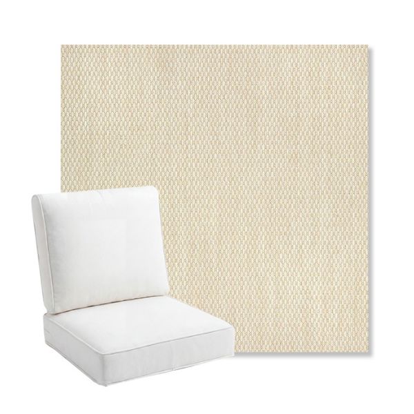 Picture of Pique Flax | Bullnose Back Deep Seating Outdoor Cushions - Sunbrella© Fabric