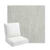 Picture of Pique Gravel | Bullnose Back Deep Seating Outdoor Cushions - Sunbrella© Fabric