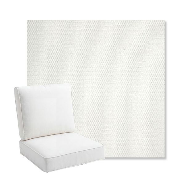 Picture of Pique Salt | Bullnose Back Deep Seating Outdoor Cushions - Sunbrella© Fabric