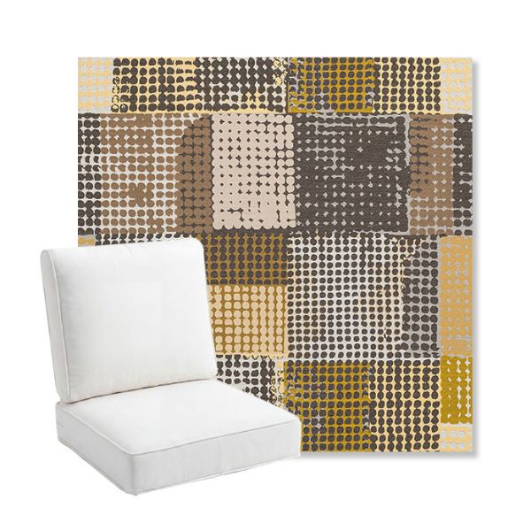 Picture of Pop Corn | Bullnose Back Deep Seating Outdoor Cushions - Sunbrella© Fabric
