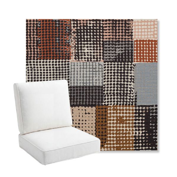 Picture of Pop Punchcard | Bullnose Back Deep Seating Outdoor Cushions - Sunbrella© Fabric