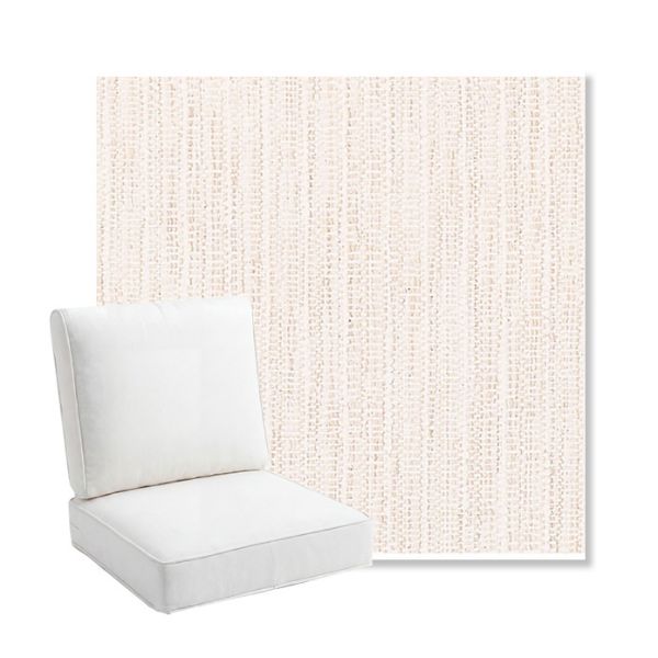 Picture of Poros Eggshell | Bullnose Back Deep Seating Outdoor Cushions - Sunbrella© Fabric