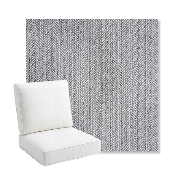 Picture of Posh Graphite | Bullnose Back Deep Seating Outdoor Cushions - Sunbrella© Fabric