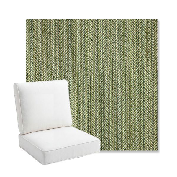 Picture of Posh Shamrock | Bullnose Back Deep Seating Outdoor Cushions - Sunbrella© Fabric
