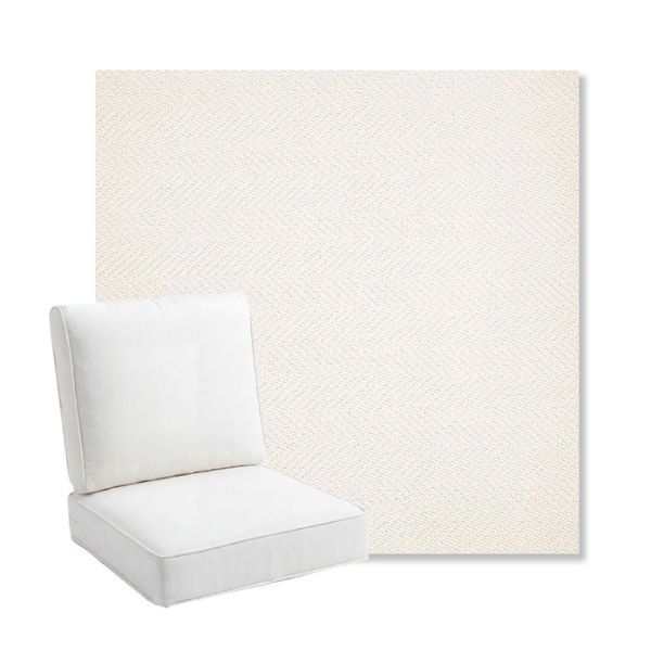 Picture of Posh Snow | Bullnose Back Deep Seating Outdoor Cushions - Sunbrella© Fabric