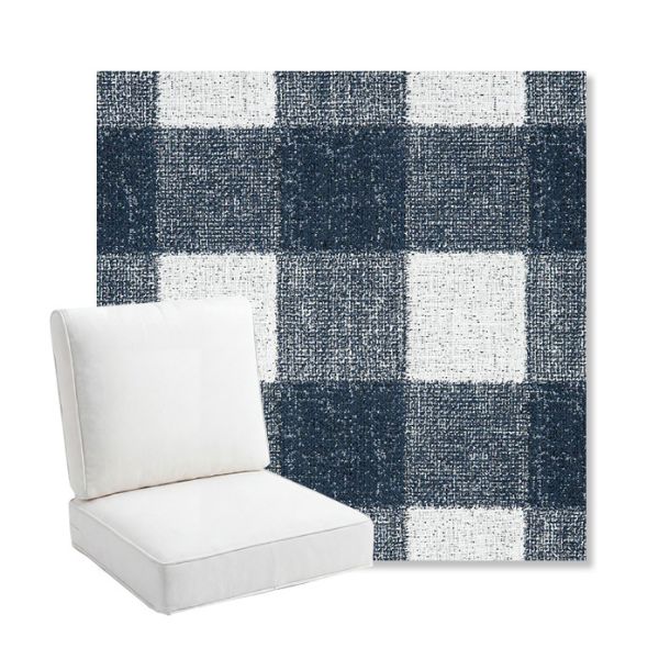 Picture of Preso Indigo | Bullnose Back Deep Seating Outdoor Cushions - Sunbrella© Fabric
