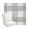 Picture of Preso Pebble | Bullnose Back Deep Seating Outdoor Cushions - Sunbrella© Fabric