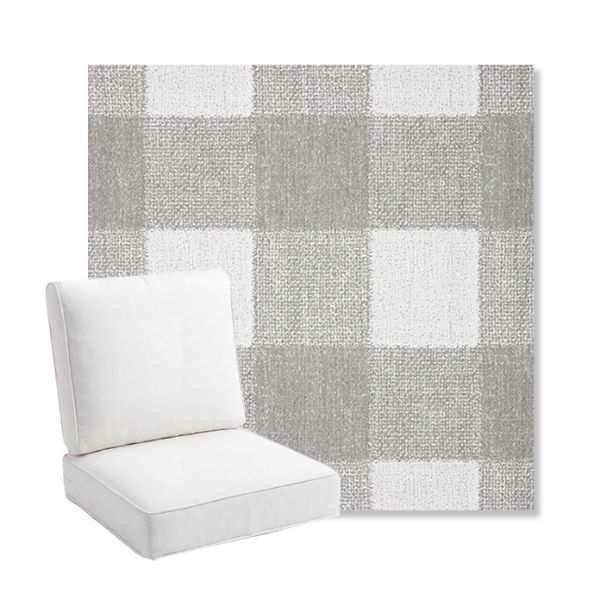 Picture of Preso Pebble | Bullnose Back Deep Seating Outdoor Cushions - Sunbrella© Fabric