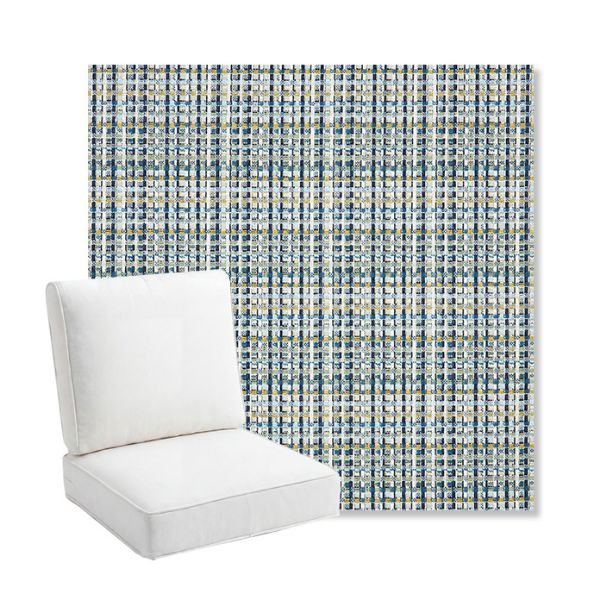 Picture of Principle Lagoon | Bullnose Back Deep Seating Outdoor Cushions - Sunbrella© Fabric