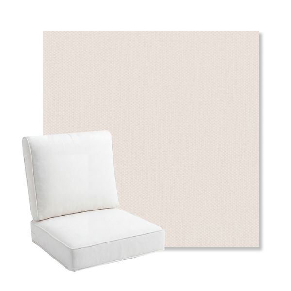 Picture of Proof Snow | Bullnose Back Deep Seating Outdoor Cushions - Sunbrella© Fabric