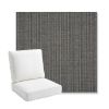 Picture of Proven Charcoal | Bullnose Back Deep Seating Outdoor Cushions - Sunbrella© Fabric
