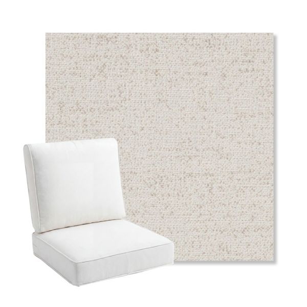 Picture of Rafi Pearl | Bullnose Back Deep Seating Outdoor Cushions - Sunbrella© Fabric