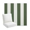 Picture of Relate Ivy | Bullnose Back Deep Seating Outdoor Cushions - Sunbrella© Fabric