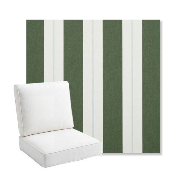 Picture of Relate Ivy | Bullnose Back Deep Seating Outdoor Cushions - Sunbrella© Fabric