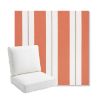 Picture of Relate Persimmon | Bullnose Back Deep Seating Outdoor Cushions - Sunbrella© Fabric