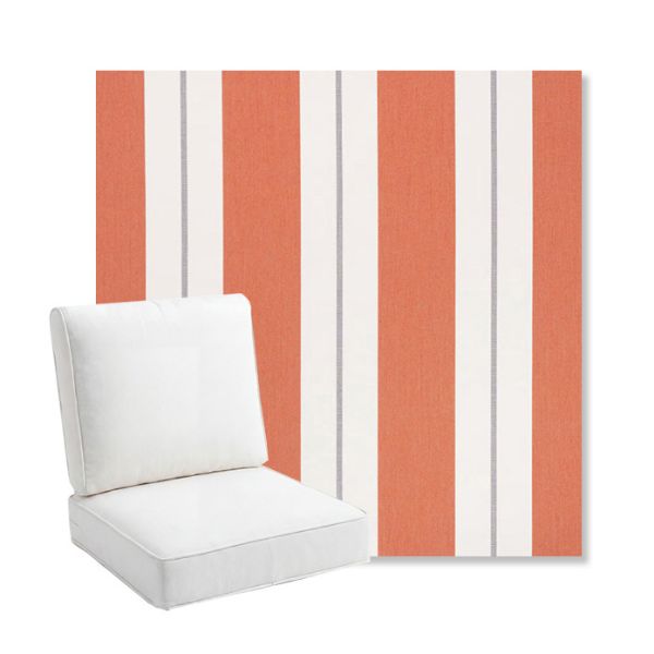 Picture of Relate Persimmon | Bullnose Back Deep Seating Outdoor Cushions - Sunbrella© Fabric
