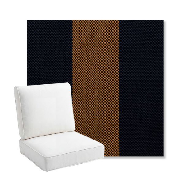 Picture of Rothko Bourbon Blue | Bullnose Back Deep Seating Outdoor Cushions - Sunbrella© Fabric