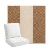 Picture of Rothko Latte | Bullnose Back Deep Seating Outdoor Cushions - Sunbrella© Fabric