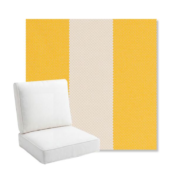 Picture of Rothko Lemonade | Bullnose Back Deep Seating Outdoor Cushions - Sunbrella© Fabric