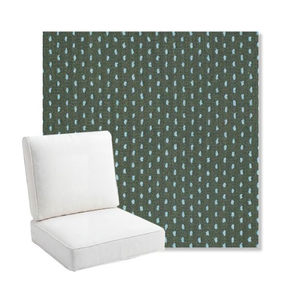 Picture of Royale Moss | Bullnose Back Deep Seating Outdoor Cushions - Sunbrella© Fabric