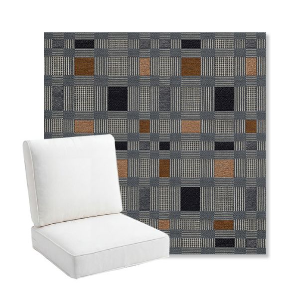 Picture of Rubix Vintage Denim | Bullnose Back Deep Seating Outdoor Cushions - Sunbrella© Fabric
