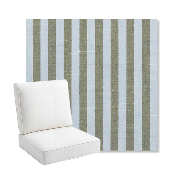 Picture of Sail Away Aloe | Bullnose Back Deep Seating Outdoor Cushions - Sunbrella© Fabric