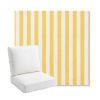 Picture of Sail Away Sunflower | Bullnose Back Deep Seating Outdoor Cushions - Sunbrella© Fabric