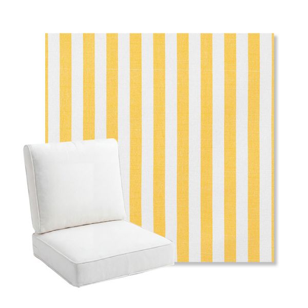 Picture of Sail Away Sunflower | Bullnose Back Deep Seating Outdoor Cushions - Sunbrella© Fabric
