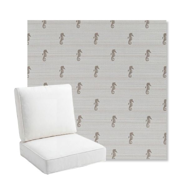 Picture of Schooner Plank | Bullnose Back Deep Seating Outdoor Cushions - Sunbrella© Fabric