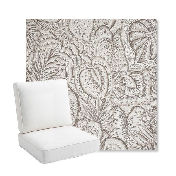Picture of Sensibility Linen | Bullnose Back Deep Seating Outdoor Cushions - Sunbrella© Fabric