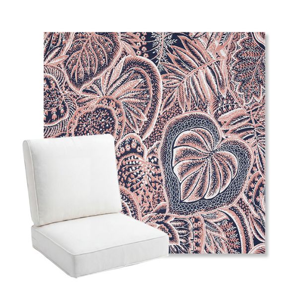 Picture of Sensibility Splendor | Bullnose Back Deep Seating Outdoor Cushions - Sunbrella© Fabric