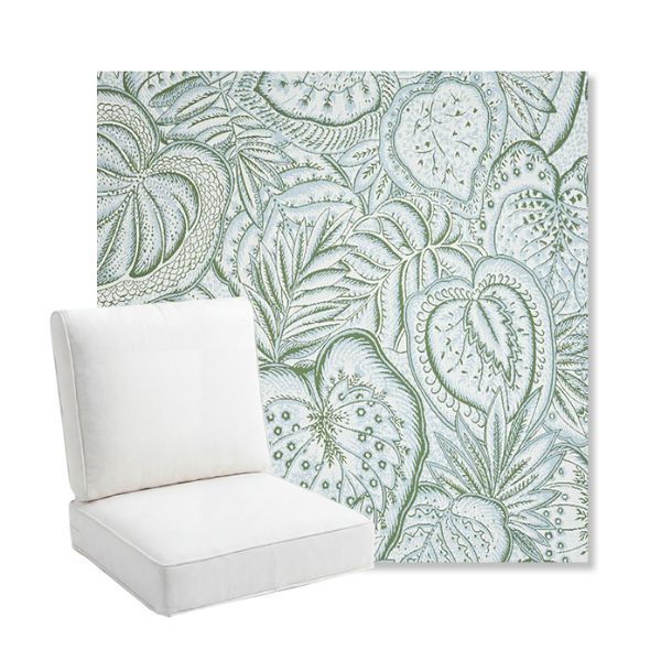 Picture of Sensibilty Spring | Bullnose Back Deep Seating Outdoor Cushions - Sunbrella© Fabric