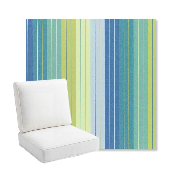 Picture of Seville Seaside | Bullnose Back Deep Seating Outdoor Cushions - Sunbrella© Fabric