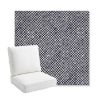 Picture of Shibori Indigo | Bullnose Back Deep Seating Outdoor Cushions - Sunbrella© Fabric