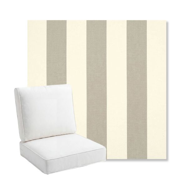 Picture of Solana Seagull | Bullnose Back Deep Seating Outdoor Cushions - Sunbrella© Fabric