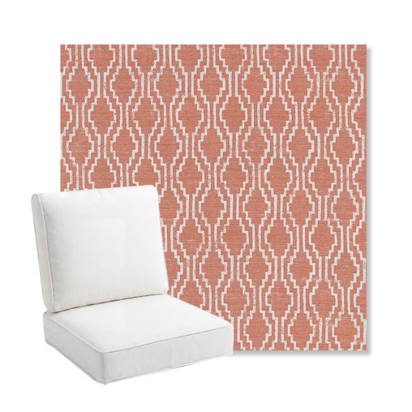 Picture of Solve Clay | Bullnose Back Deep Seating Outdoor Cushions - Sunbrella© Fabric