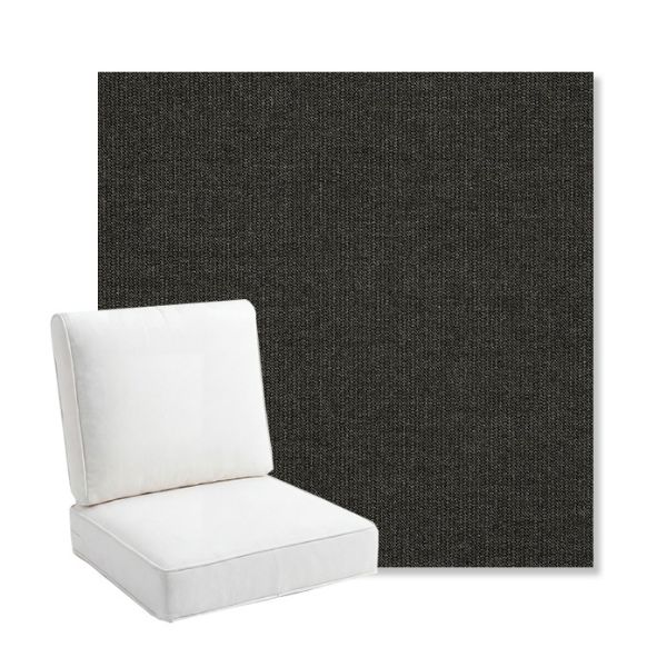 Picture of Spectrum Carbon | Bullnose Back Deep Seating Outdoor Cushions - Sunbrella© Fabric