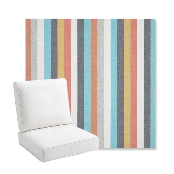 Picture of Surround Sunrise | Bullnose Back Deep Seating Outdoor Cushions - Sunbrella© Fabric